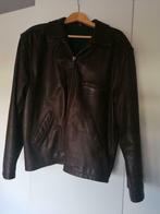 Buine leren jas heren, Ophalen, Gedragen, Maat 52/54 (L), Bruin