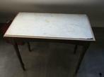 Oude cafetafel met marmeren blad, Antiek en Kunst, Antiek | Meubels | Tafels, Ophalen of Verzenden