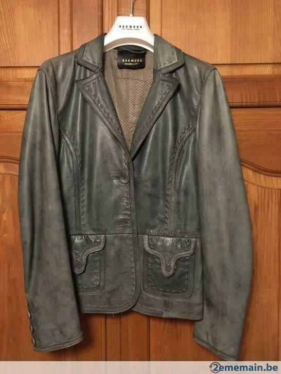 Veste en cuir, Kleding | Dames, Jassen | Winter, Gedragen, Blauw, Ophalen