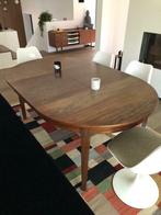 Table vintage scandinave ronde en palissandre de Rio 1960, 100 tot 150 cm, 150 tot 200 cm, Gebruikt, Vintage