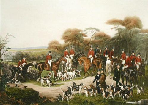 the burry hunt, Antiek en Kunst, Kunst | Schilderijen | Klassiek, Ophalen of Verzenden