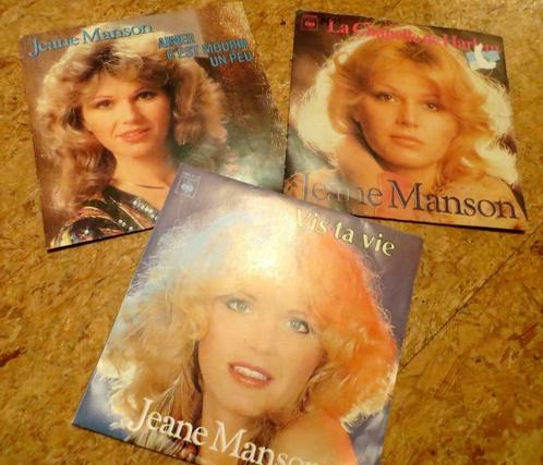 JEANE MANSON - LOT DE 3 x 45 TOURS, CD & DVD, Vinyles Singles, Single, Autres genres, 7 pouces, Envoi