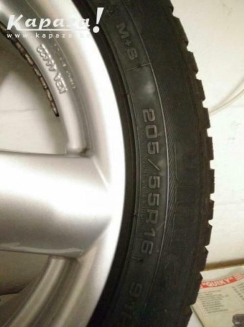 Goodyear winterbanden 205/55R16 met velgen, Auto-onderdelen, Banden en Velgen, Band(en), Winterbanden, Gebruikt, Ophalen of Verzenden