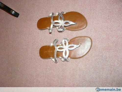 Entredoigt  argenté plat ;, Kleding | Dames, Schoenen, Nieuw, Overige typen, Ophalen of Verzenden