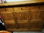 Urgent ! Buffet 6 portes/3 tiroirs teak mass L160xH120xP50, 150 à 200 cm, Enlèvement, Utilisé, 50 à 75 cm