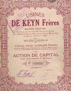 Usines De Keyn - 1927, 1920 tot 1950, Aandeel, Verzenden