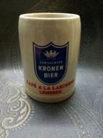 Bierpot Kronen Bier Lembeek Halle 1/4 liter, Overige merken, Gebruikt, Pul(len), Ophalen of Verzenden