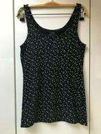 Clockhouse Basics zwarte tanktop met witte stippen - Maat S, Kleding | Dames, Zwart, Ophalen of Verzenden, Zo goed als nieuw, Clockhouse