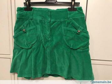Jupe velours verte, Utilisé, Fille, Robe ou Jupe
