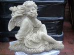 statue d un ange assis cheveux dans le vent en béton, Nieuw, Engelenbeeld, Beton, Ophalen of Verzenden