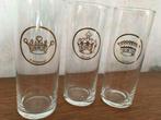 Set van 3 glazen met bedrukking : koning, burggraaf en graaf, Antiek en Kunst, Ophalen