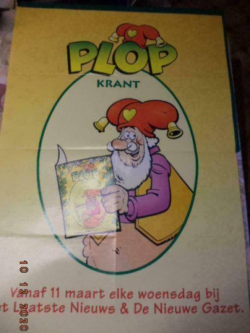 Affiche: PLOP KRANT. Bijlage bij HLN & DNG. Zeer goed., Collections, Personnages de BD, Comme neuf, Enlèvement ou Envoi