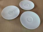3 sous-tasses-blanches (porcelaine Guy Degrenne) - D:12,5 cm, Maison & Meubles, Cuisine | Vaisselle, Enlèvement, Porcelaine, Neuf