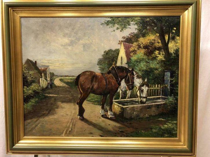 Schilderij Frans Van Genesen, Antiek en Kunst, Kunst | Schilderijen | Modern, Ophalen of Verzenden