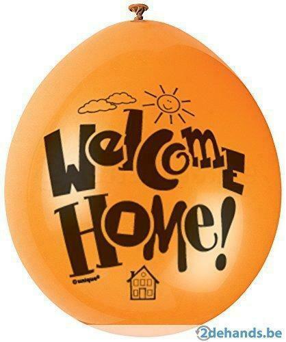 Welcome Home Ballonnen, pak van 10, Hobby & Loisirs créatifs, Articles de fête, Neuf, Décoration, Enlèvement ou Envoi