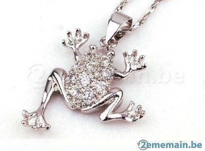 °°° pendentif grenouille + chaine neuf n° e4 °°°, Bijoux, Sacs & Beauté, Bracelets à breloques, Neuf