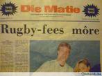 Die Matie, krant, Stellenbosse Studentenkoerant, 8 aug 1986, Sports & Fitness, Rugby, Autres types, Utilisé, Envoi