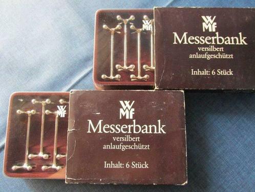 Vintage verzilverde messenleggers, WMF, 12 stuks, Antiek en Kunst, Curiosa en Brocante, Ophalen of Verzenden