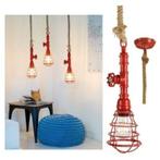 Brandweerslang lamp brandweer hanglamp rood 115 cm, Ophalen of Verzenden, Nieuw, Metaal