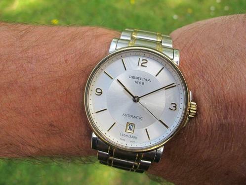 Certina XL automatic 100 m sapphire box papers, Handtassen en Accessoires, Overige Accessoires, Gebruikt, Ophalen of Verzenden