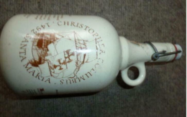 # stenen fles CHRISTOPHER COLUMBUS RESERVEE Belgisch Bier, Verzamelen, Biermerken, Gebruikt, Flesje(s), Overige merken, Ophalen of Verzenden
