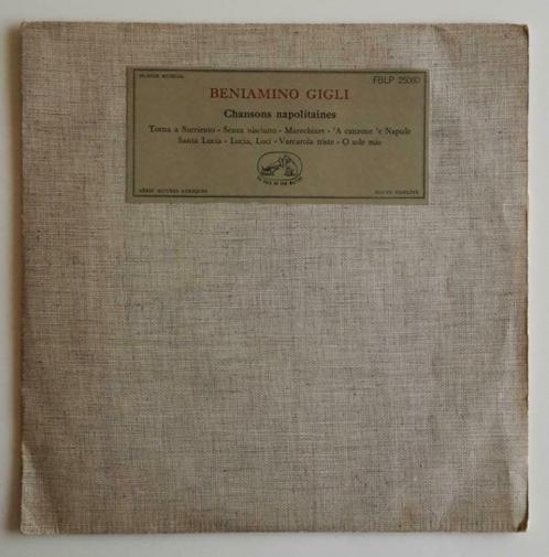 Beniamino Gigli chansons napolitaines, CD & DVD, Vinyles | Autres Vinyles, 10 pouces, Enlèvement ou Envoi