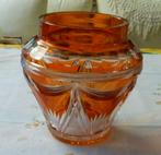 Vase en cristal Saint-Lambert orange translucide - accidents, Enlèvement