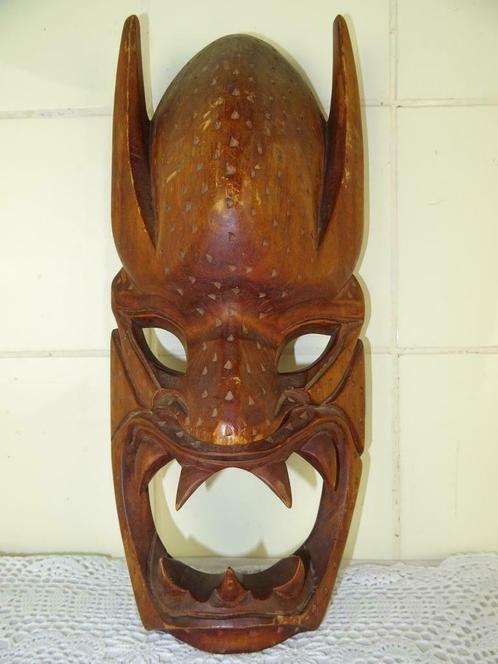 Masque Vintage Indonésie Sculpture sur Bois Masque Boca Diab, Antiquités & Art, Art | Sculptures & Bois, Enlèvement ou Envoi