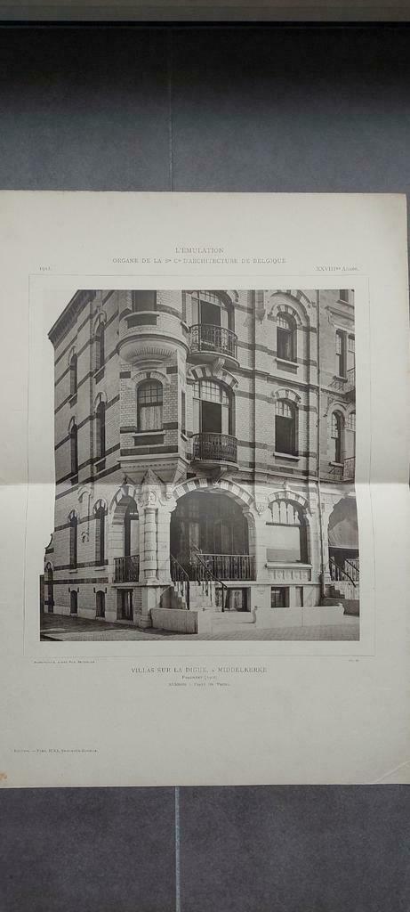 L'Émulation. Architecture de Belgique. Middelkerke 1903, Collections, Photos & Gravures, Enlèvement ou Envoi