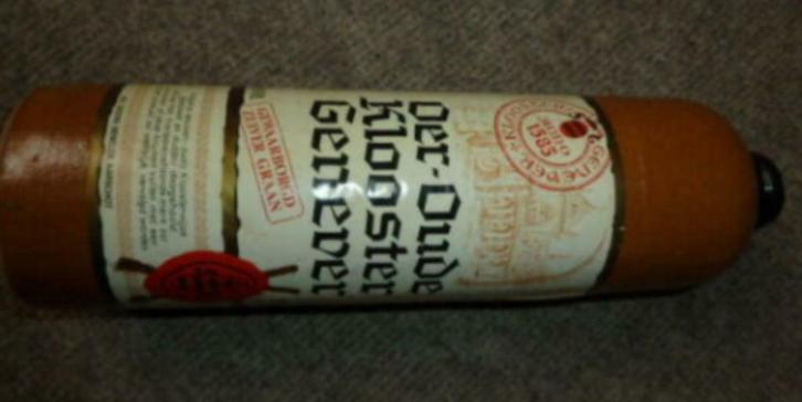 # stenen fles OER - OUDE KLOOSTER GENEVER Geens - Aarschot, Verzamelen, Biermerken, Gebruikt, Flesje(s), Overige merken, Ophalen of Verzenden