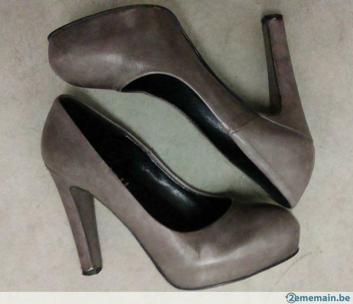 527* CECIL - sexy escarpins cuir (pointure 37), Porté, Escarpins