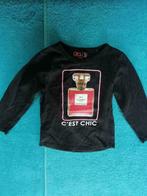T shirt lange mouwen zwart Funky Xs maat 86 / 92, Ophalen of Verzenden, Gebruikt, Meisje, Shirtje of Longsleeve