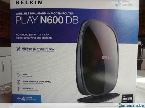 modem / routeur de marque belkin, Informatique & Logiciels, Commutateurs réseau, Utilisé, Enlèvement ou Envoi