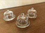 3 glazen botervlootjes, Ophalen, Nieuw