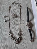 setje Dyrberg/Kern bloem halsketting,oorringen, armband,ring, Handtassen en Accessoires, Ophalen of Verzenden, Zo goed als nieuw
