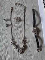 setje Dyrberg/Kern bloem halsketting,oorringen, armband,ring, Handtassen en Accessoires, Kettingen, Ophalen of Verzenden, Zo goed als nieuw
