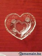 ravier en verre décoré en forme de coeur, Maison & Meubles, Enlèvement, Utilisé