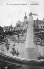 cartes postale expo 1910 Bruxelles - le bassin, Affranchie, Bruxelles (Capitale), Envoi, Avant 1920