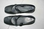 Zwarte lederen schoenen met vierkante neus, blokhak, Camper, Kleding | Dames, Pumps, Zwart, Camper, Ophalen of Verzenden