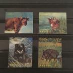 Set van 4 3D postzegels dieren BHUTAN 1969, Postzegels en Munten, Postzegels | Thematische zegels, Ophalen of Verzenden, Dier of Natuur
