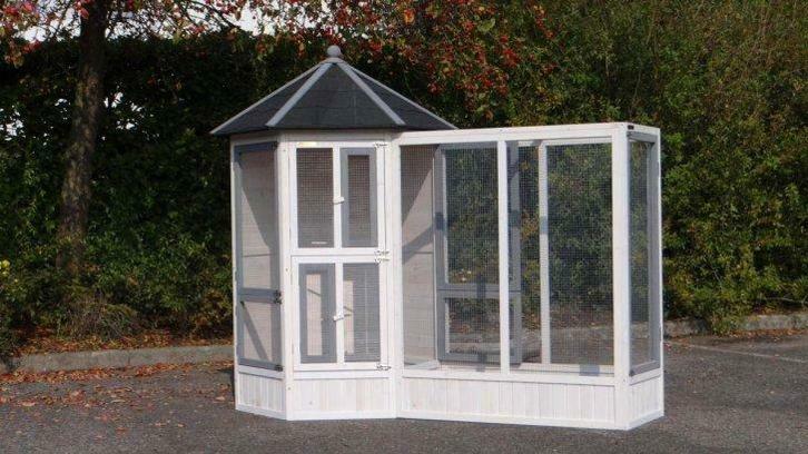 Volière XXL voliere de jardin voliere en bois DESIGN NEUF, Dieren en Toebehoren, Vogels | Toebehoren, Nieuw, Verzenden