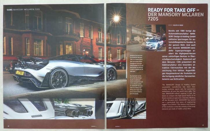 artikel Mansory McLaren 720S First Edition, Verzamelen, Automerken, Motoren en Formule 1, Nieuw, Auto's, Ophalen of Verzenden