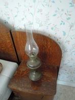 koperen petroliumlamp met glas antiek vintage verlichting, Antiek en Kunst, Ophalen of Verzenden, Koper