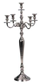 Location Chandelier bougeoir argent H80cm 5 branches, Enlèvement, Utilisé, Décoration