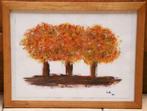 Tableau 20_ «Arbres en automne»_peinture à l’eau, Antiek en Kunst, Ophalen of Verzenden