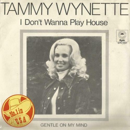 Tammy Wynette – I don’t wanna play house / Gentle on my mind, Cd's en Dvd's, Vinyl Singles, Single, Pop, 7 inch, Ophalen of Verzenden