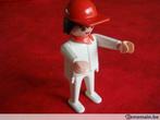 Figurine. Marque: "Playmobil". Blanc /rouge. Vintage. N° 1, Collections, Collections Autre, Utilisé, Envoi
