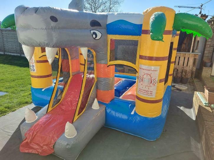Springkasteel Mini Bounce Haai huren / te huur, Hobby en Vrije tijd, Feestartikelen | Verhuur, Nieuw, Ophalen