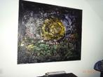 Schilderij  ZWARTE ZON !!!!!!!! afm 1.20 m x 1 m, Antiek en Kunst, Ophalen