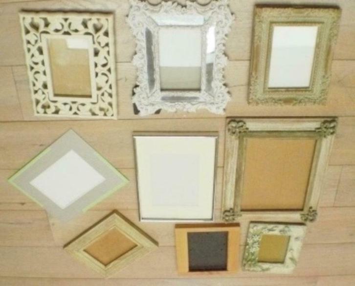 9 Fotolijsten (kleine - grote modellen), Huis en Inrichting, Woonaccessoires | Overige, Zo goed als nieuw, Ophalen